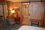 En suite Master bath with new barn door privacy